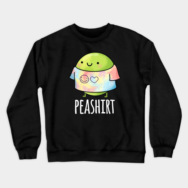 Pea Shirt Funny Veggie Pea TShirt Pun Crewneck Sweatshirt by punnybone